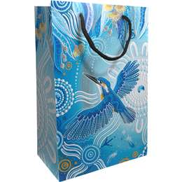 Chern'ee Christmas Paper Gift Bag Blue each