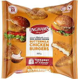 Ingham's Buttermilk Chicken Burgers