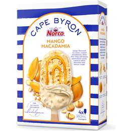 Norco Cape Byron Ice Cream Sticks Mango Macadamia 4 pack