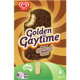 Golden Gaytime Inspired By Caramel Slice Frozen Dessert Sticks 4 pack