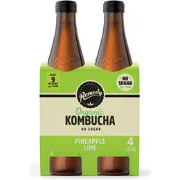 Remedy Kombuch Pineapple Lime 330mL x 4 pack