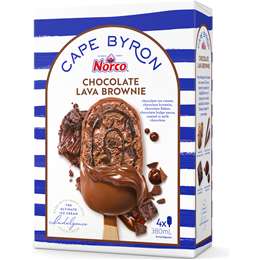 Norco Cape Byron Ice Cream Sticks Chocolate Lava Brownie 4 pack