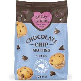 Great Temptations Chocolate Chip Muffins 5 pack