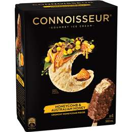 Connoisseur Honeycomb & Australian Honey Ice Cream Sticks 4 pack