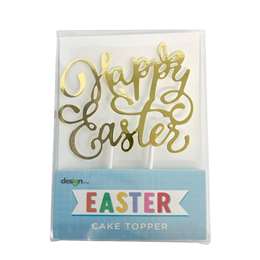 Easter Easter Cake Topper Gold each