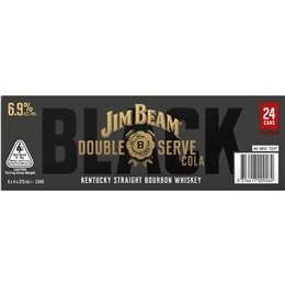 Jim Beam Black Bourbon Double Serve Mixed With Cola