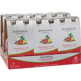 Rekorderlig Strawberry Lime Cocktail Bottles
