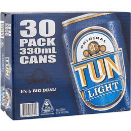Tun Blue Light Lager Cans