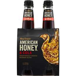 Wild Turkey American Honey & Cola 4x330ml | Woolworths