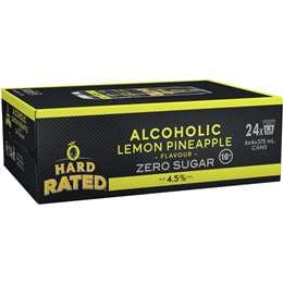 Hard Rated Zero Sugar Lemon Pineapple Cans
