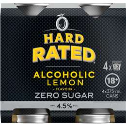 Hard Rated Vodka Lemon, Zero Sugar Can