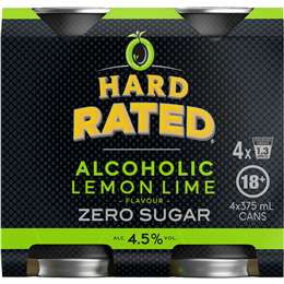 Hard Rated Zero Sugar Alcoholic Lemon Lime