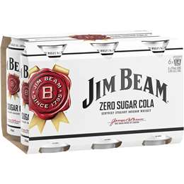Jim Beam Bourbon & Zero Sugar Cola Can