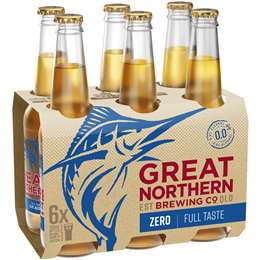 Great Northern Brewing Co Zero Alcohol Bottles 330ml x 6 Pack