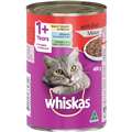 Whiskas Adult 1+ Years Wet Cat Food With Beef Mince Can 400G