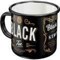 Nostalgic-Art 360Ml Enamel Mug Black Tea Coffee/Water Drink Metal Cup W/ Handle