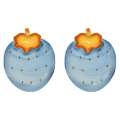 2X Blueberry Ceramic 29Cm Plate Snack/Nuts Food Serving Dish Tabletop Home Decor
