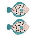 2X Lily Ceramic 30.5Cm Fish Plate Snack/Nuts Food Serving Dish Decor Tableware