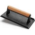 Cast Iron Grill Press With Wooden Handle For Meat, Burgers, Bacon, And Steak
