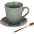 Ashdene Petals Stoneware Mug Saucer & Spoon Gift Set Coffee/Tea Cup Mint Green