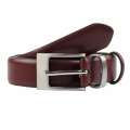 Toneka Men's Caramel Italian Leather Dress Belt – Double Keeper Feather Edge – 1.25" Wide – Tan