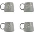 4X Splosh Heartfelt Friends 440Ml Stoneware Mug Coffee/Tea/Milk Cup Green