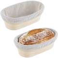 10 Inch Oval Banneton Proofing Basket Set For Sourdough Bread Baking