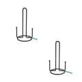 2Pk Entrée Deluxe Paper Towel Holder 29Cm Roll Dispenser Stand Storage Black