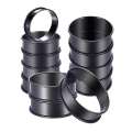 12Pack Crumpet Rings Nonstick English Muffin Rings 3.15 Inch - Stainless Steel Double Rolled Tart Ri