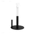 Stainless Steel Paper Towel Holder, Kitchen Vertical Roll Paper Holder, Multifunction Watering Bottle Cleaning Organizer, American Black