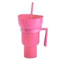 Stadium Tumbler Popcorn Cup Snack Cup Multifunctional Cup - 1000Ml Pink
