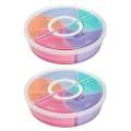 Joybuy 2Pc Multi-Function Snack Tray Set With Lids – Nuts, Candy, Fruit Organizer