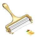 Nevenka Cheese Slicer Adjustable Thickness Stainless Steel Wire Cutter For Mozzarella-Gold