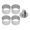 Stainless Steel Mousse Crumpet Rings Weldless High Temperature Resistance Making Muffin Tart Ring Mold Set Round