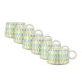 6Pk Maxwell & Williams Mosaic Mug 400Ml Coffee/Tea Cup Microwave Safe Green