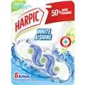 Harpic White & Shine Lime Bleach Toilet Cleaner Block Each