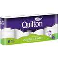 Quilton Double Length White 3 Ply Toilet Paper 8 Pack
