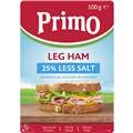 Primo Leg Ham Sliced 25% Less Salt 100g