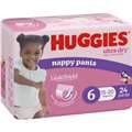 Huggies Ultra Dry Nappy Pants Girls Size 6 (15-20Kg) 24 Pack