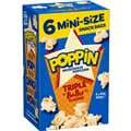 Poppin Triple Butter Microwave Popcorn Mini-Size Snack Bags 300G