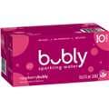 Bubly Sparkling Water Cans Raspberry 375Ml X 10 Pack