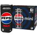 Pepsi Max No Sugar Soft Drink Mini Cans 250Ml X 6 Pack