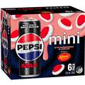 Pepsi Max Cans Strawberries & Cream 250Ml X 6 Pack