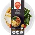 Woolworths High Protein Satay Chicken With Brown Rice & Beans 350g