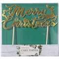 Christmas Cake Topper Gold each | Woolworths