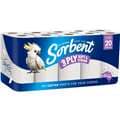 Sorbent Soft & Strong 3 Ply Toilet Paper 20 Pack