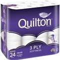 Quilton White 3 Ply Toilet Paper 24 Pack