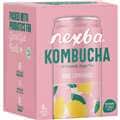 Nexba Kombucha Rose Lemonade Drink Cans 330Ml X 4 Pack