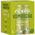 Nexba Kombucha Apple Pear & Ginger Drink Cans 330Ml X 4 Pack